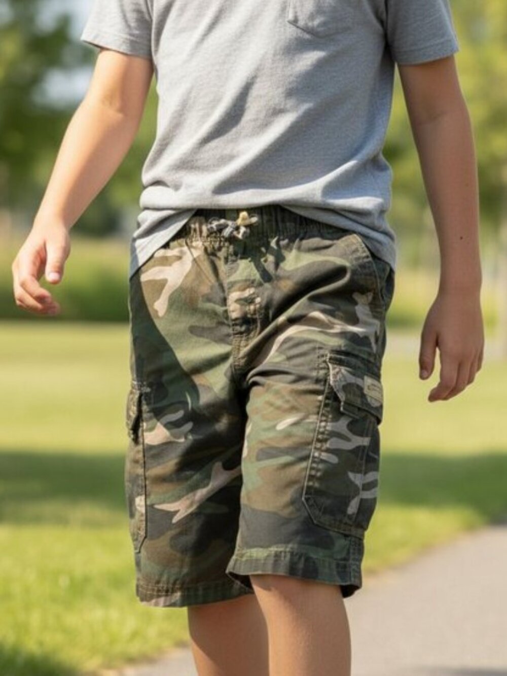 UNIONBAY Camo Cargo Shorts Boys 6 Toggle Waist Camoflauge